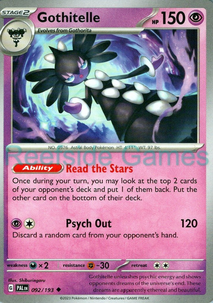 GOTHITELLE 092/193 Uncommon Paldea Evolved Pokemon Near Mint