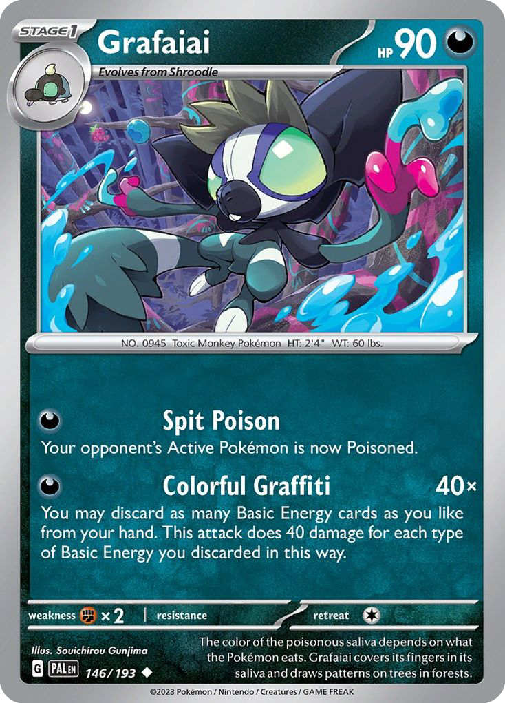 GRAFAIAI 146/193 Uncommon Paldea Evolved Pokemon Near Mint