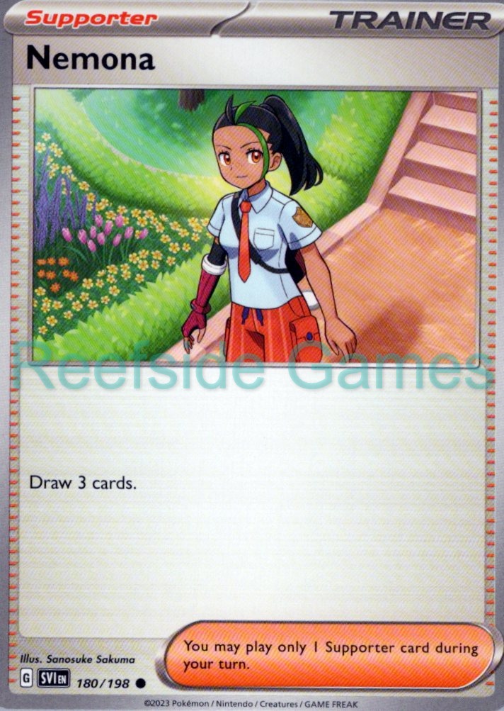 NEMONA 180/198 Common Scarlet & Violet Pokemon Near Mint