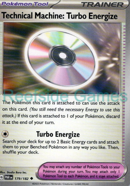 TECHNICAL MACHINE: TURBO ENERGIZE 179/182 Uncommon Paradox Rift Pokemon NM