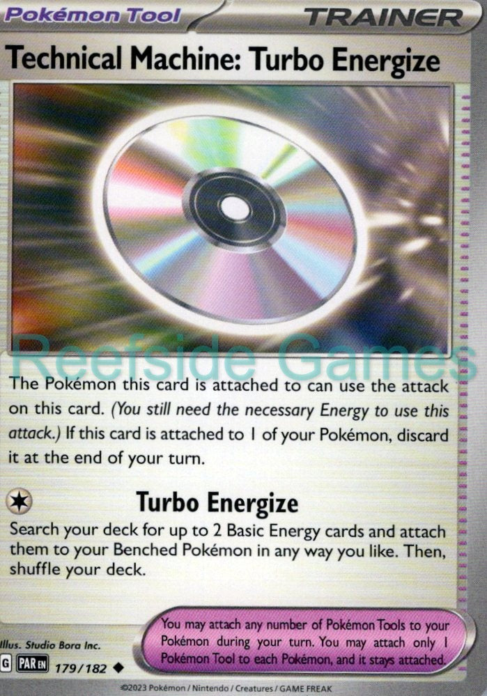 TECHNICAL MACHINE: TURBO ENERGIZE 179/182 Uncommon Paradox Rift Pokemon NM