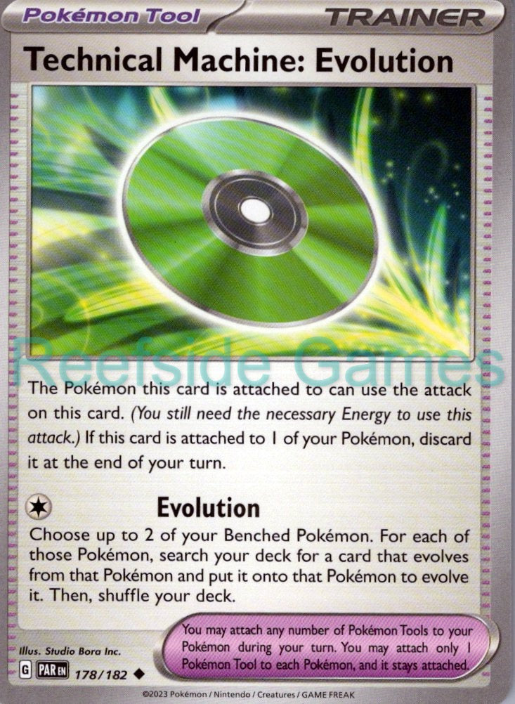 TECHNICAL MACHINE: EVOLUTION 178/182 Uncommon Paradox Rift Pokemon Near Mint