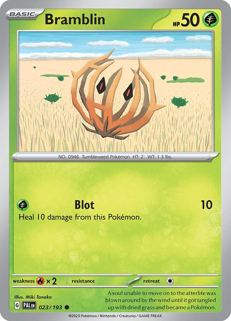 BRAMBLIN 023/193 Common Paldea Evolved Pokemon Near Mint