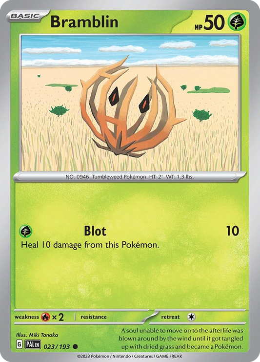 BRAMBLIN 023/193 Common Paldea Evolved Pokemon Near Mint
