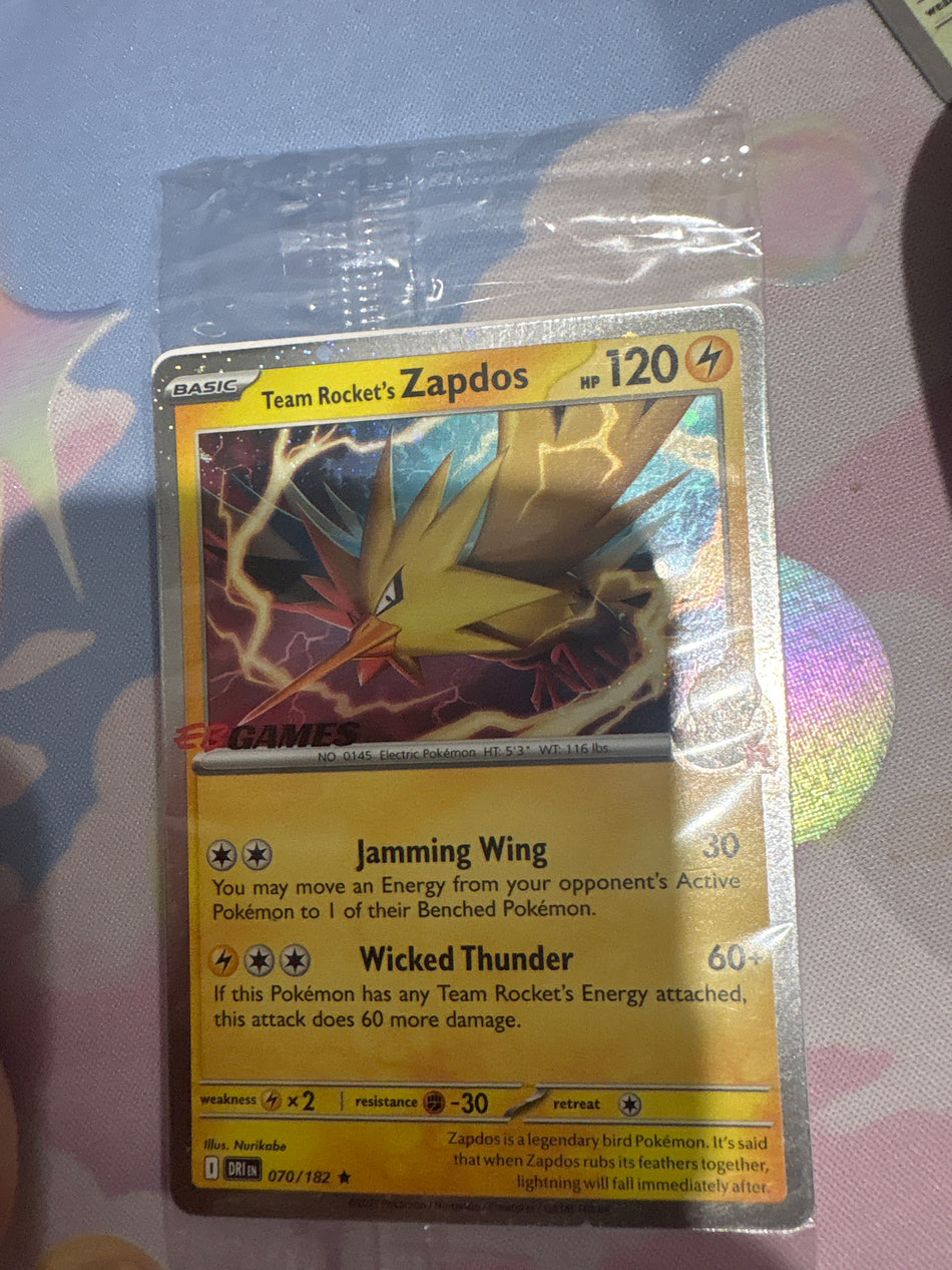 Team Rocket's Zapdos (EB Games Exclusive) 070  - Holofoil Miscellaneous Cards & Products - Promo