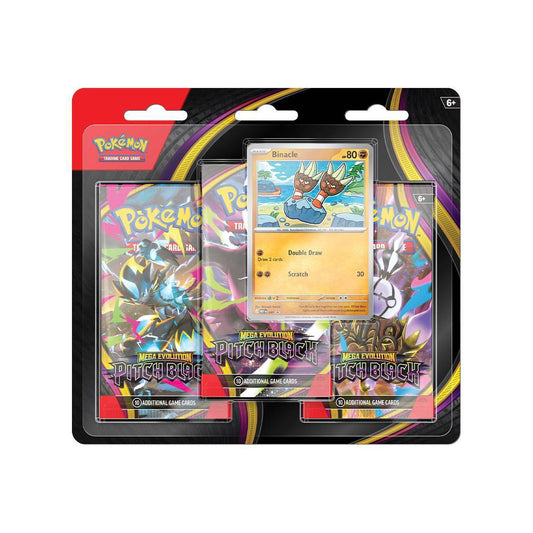 PREORDER - Pokemon TCG Mega Evolutions 5  Pitch Black Three Booster Blister