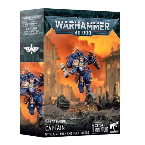 Warhammer 40K: S/M: Captain w/Jump Pack & Relic Shield