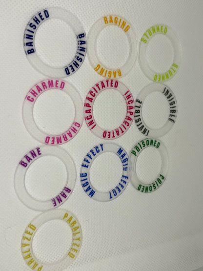 Acrylic Conditioning Rings for D&D Players