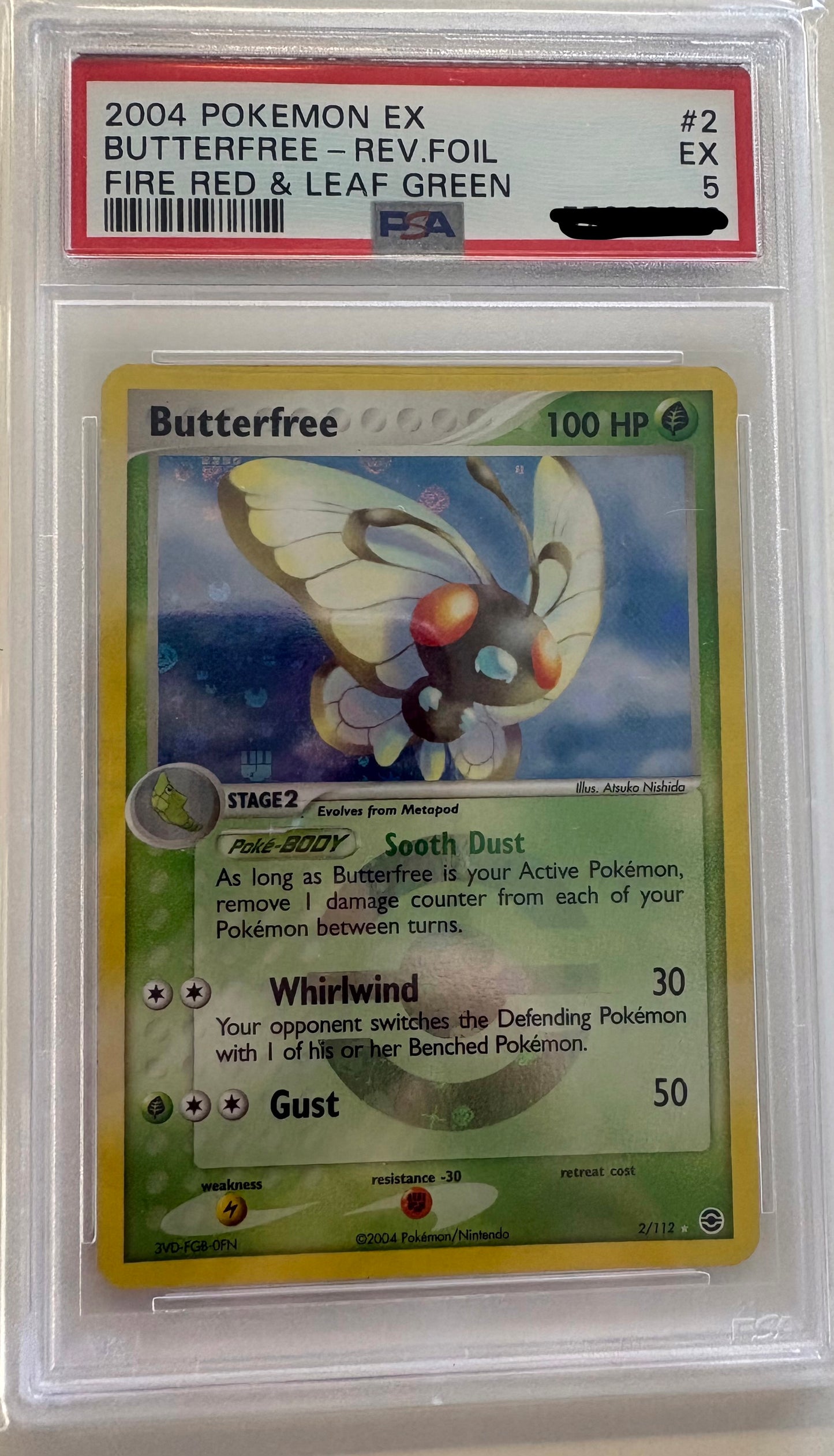 PSA Slab - 2004 Pokemon EX Butterfree - Rev. Foil Grade 5