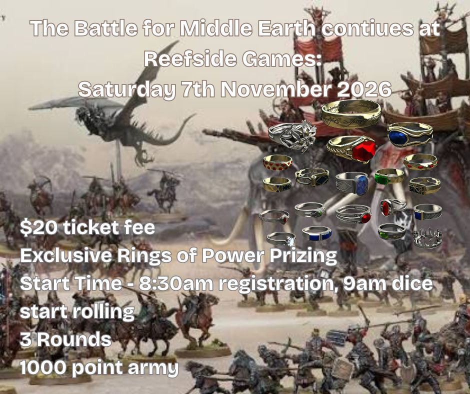 ***Ticketed Event*** - Lord of the Rings Tournament - Saturday 7th November