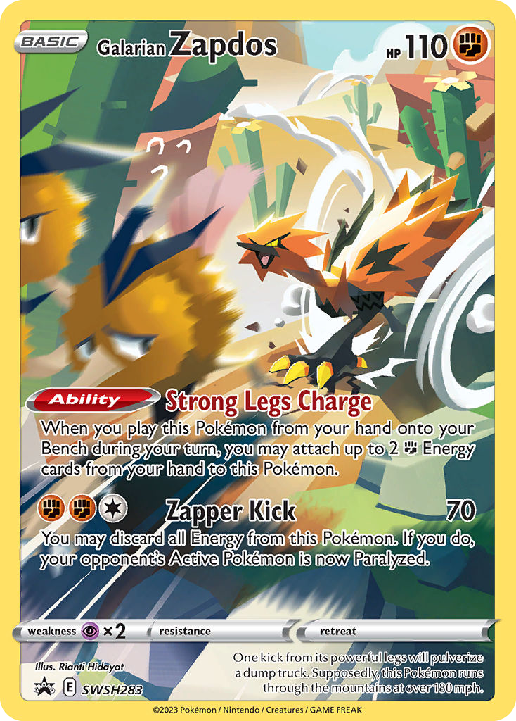 Galarian Zapdos SWSH283  SWSH Black Star Promos - Promo