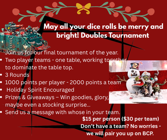 TICKET EVENT - Warhammer 40K December Doubles Tournament - 13th December 2025