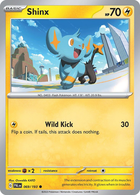 SHINX 069/193 Common Paldea Evolved Pokemon Near Mint