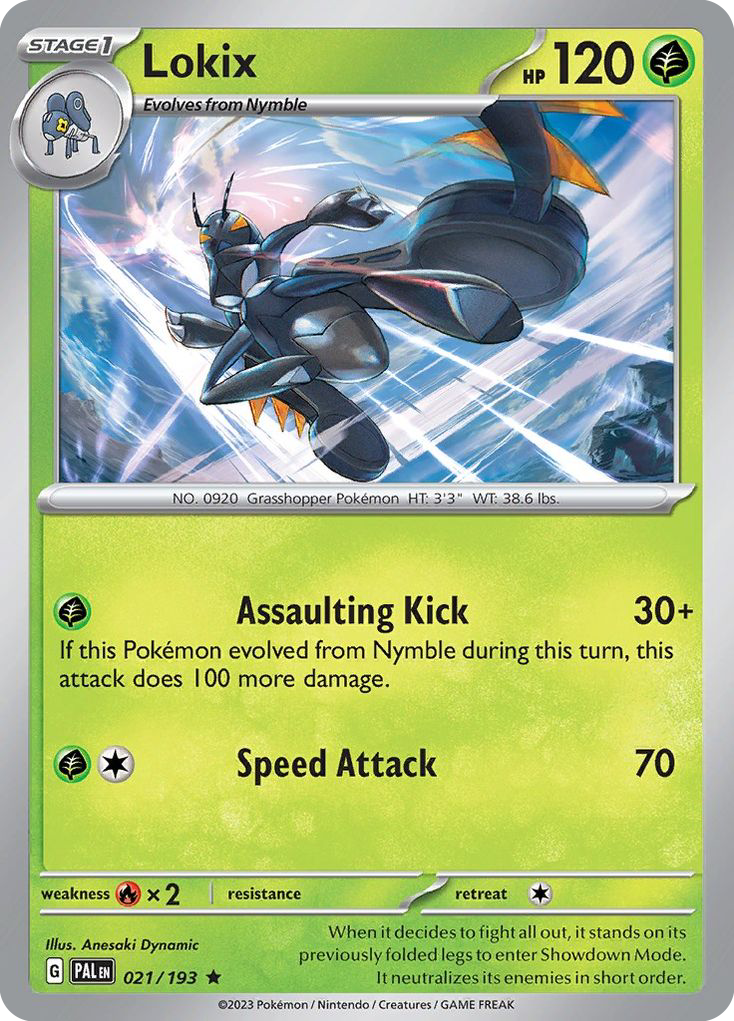 LOKIX 021/193 Rare Paldea Evolved Pokemon Near Mint