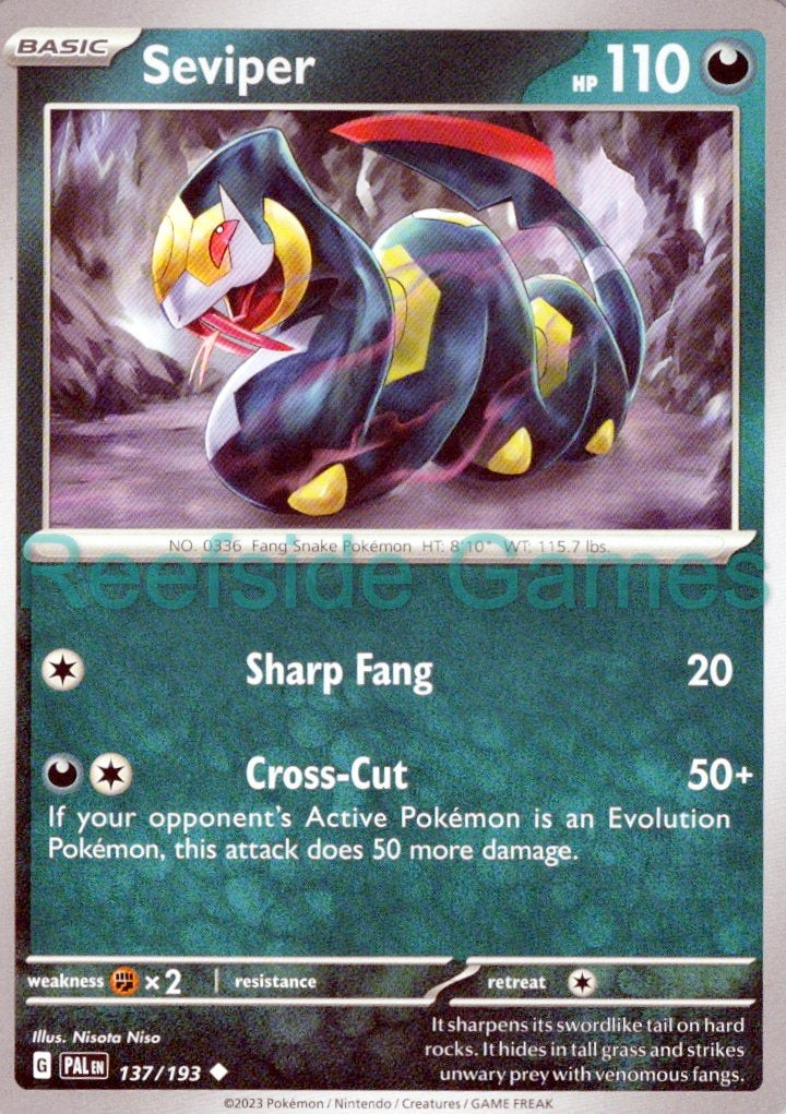 SEVIPER 137/193 Uncommon Paldea Evolved Pokemon Near Mint