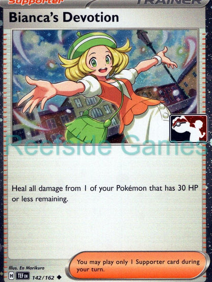 BIANCA'S DEVOTION 142/162 Holo Uncommon Prize Pack Series Cards Pokemon NM