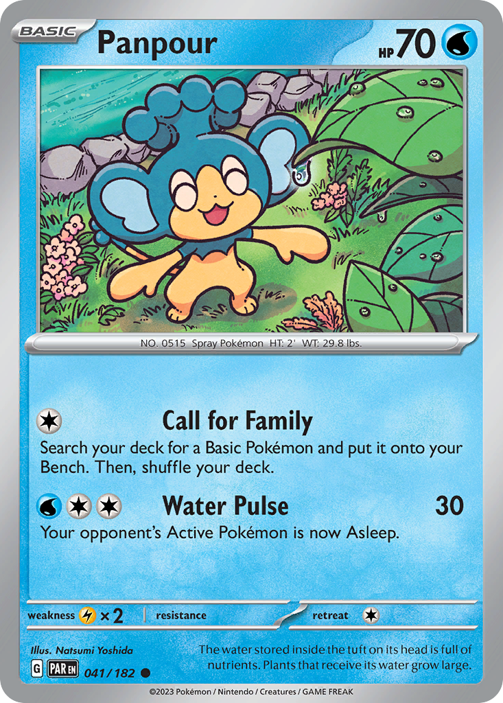 PANPOUR 041/182 Common Paradox Rift Pokemon Reverse Holo Near Mint