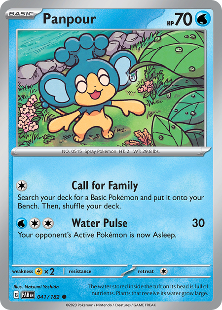 PANPOUR 041/182 Common Paradox Rift Pokemon Reverse Holo Near Mint