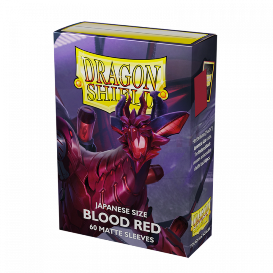 Dragon Shield: Japanese Size Sleeves – Matte – Blood Red