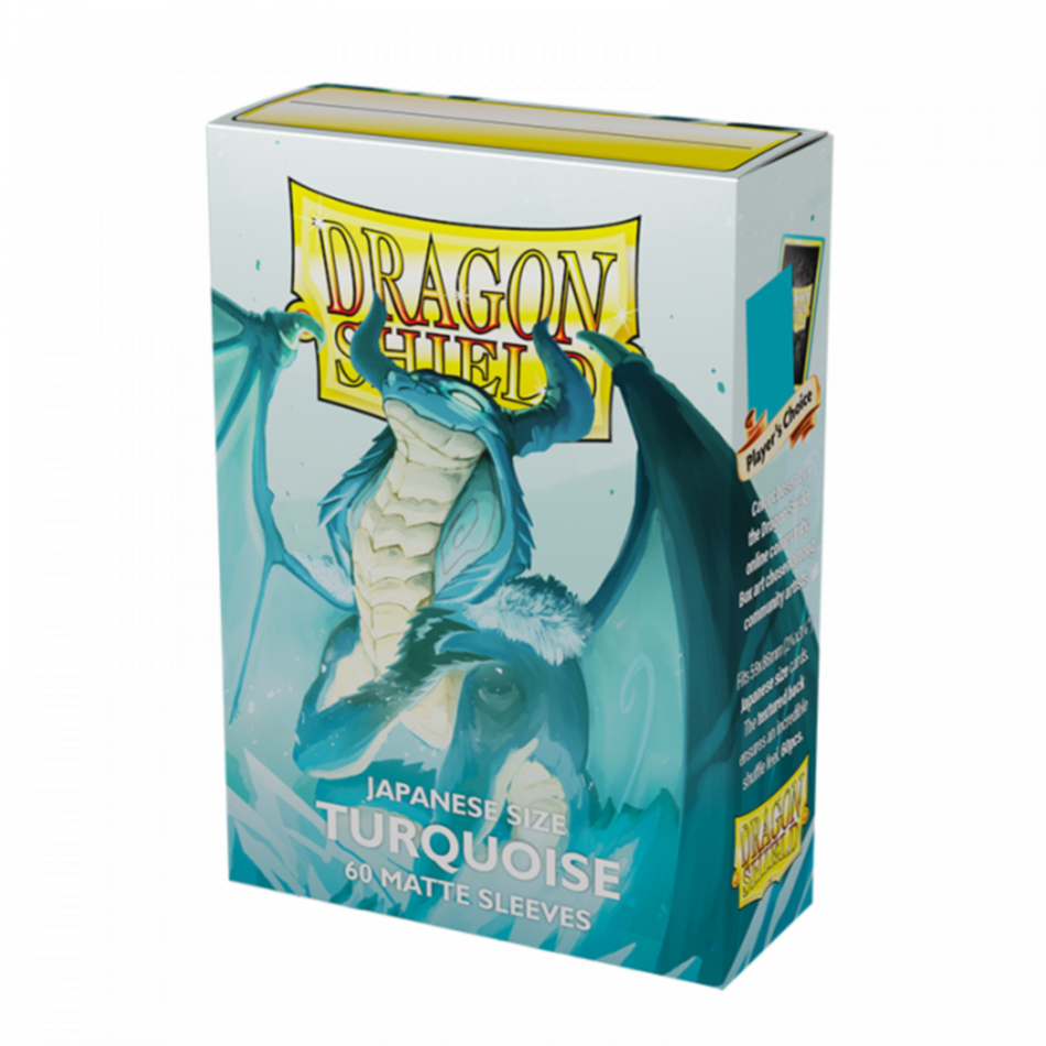 Dragon Shield: Japanese Size Sleeves – Matte – Turquoise