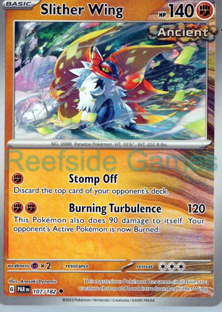 SLITHER WING 107/182 Uncommon Paradox Rift Pokemon Near Mint