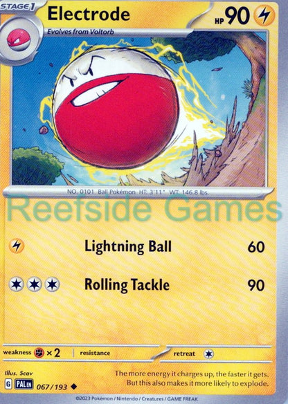 ELECTRODE 067/193 Uncommon Paldea Evolved Pokemon Near Mint