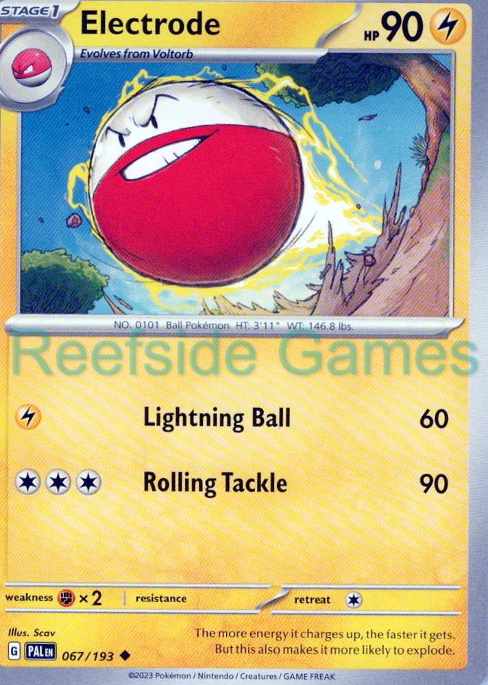 ELECTRODE 067/193 Uncommon Paldea Evolved Pokemon Near Mint