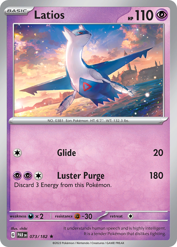 LATIOS 073/182 Rare Paradox Rift Pokemon Holo Near Mint