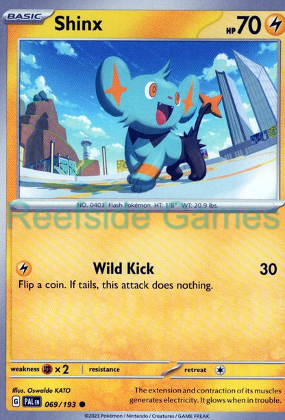 SHINX 069/193 Common Paldea Evolved Pokemon Near Mint