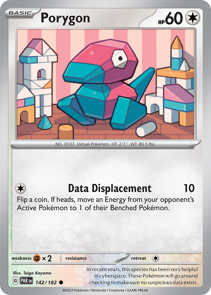 PORYGON 142/182 Common Paradox Rift Pokemon Near Mint