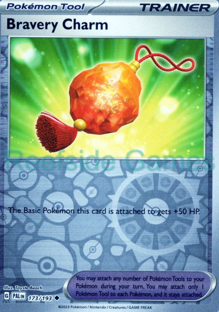 BRAVERY CHARM 173/193 Uncommon Paldea Evolved Pokemon Near Mint
