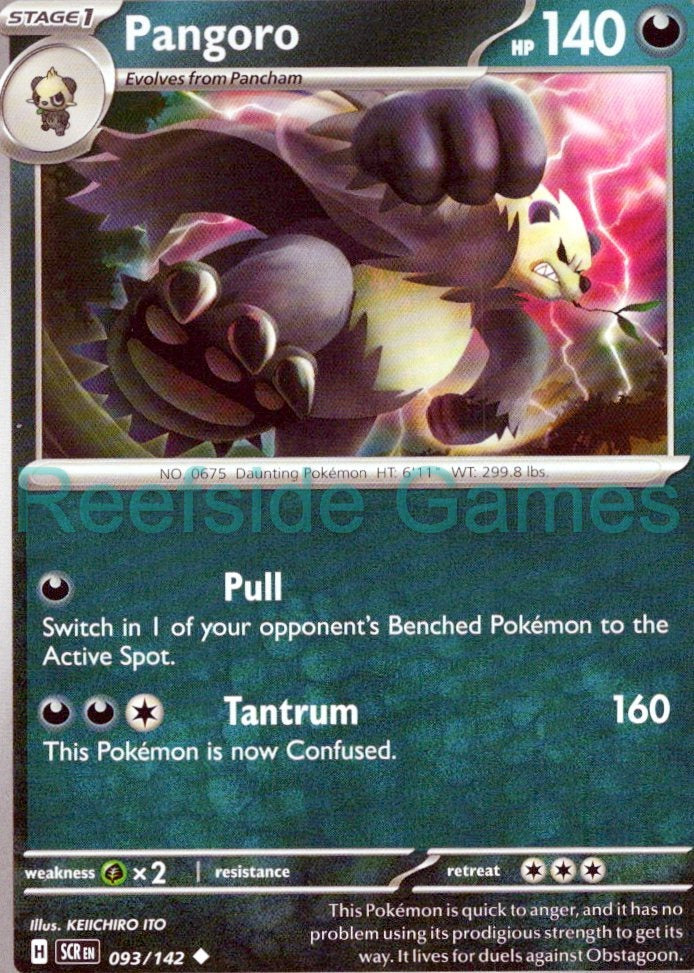 PANGORO 93/142 Uncommon Stellar Crown Pokemon Near Mint