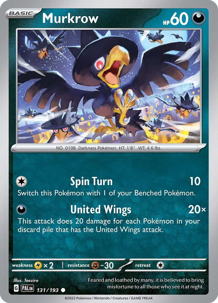 MURKROW 131/193 Common Paldea Evolved Pokemon Near Mint