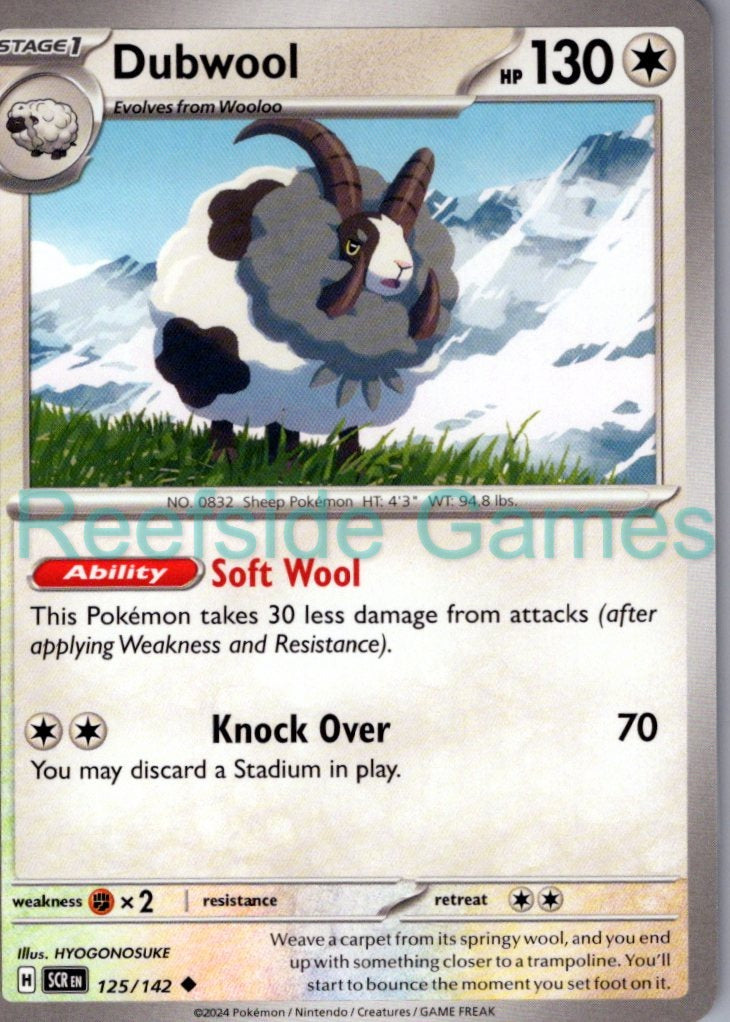 DUBWOOL 125/142 Uncommon Stellar Crown Pokemon Near Mint