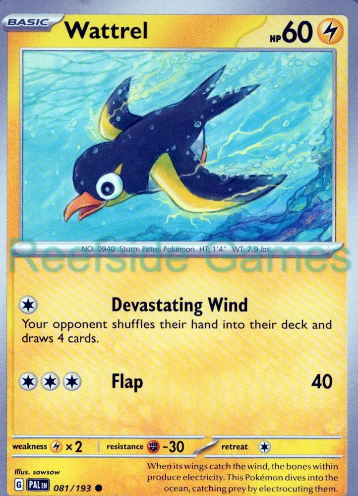 WATTREL 081/193 Common Paldea Evolved Pokemon Near Mint