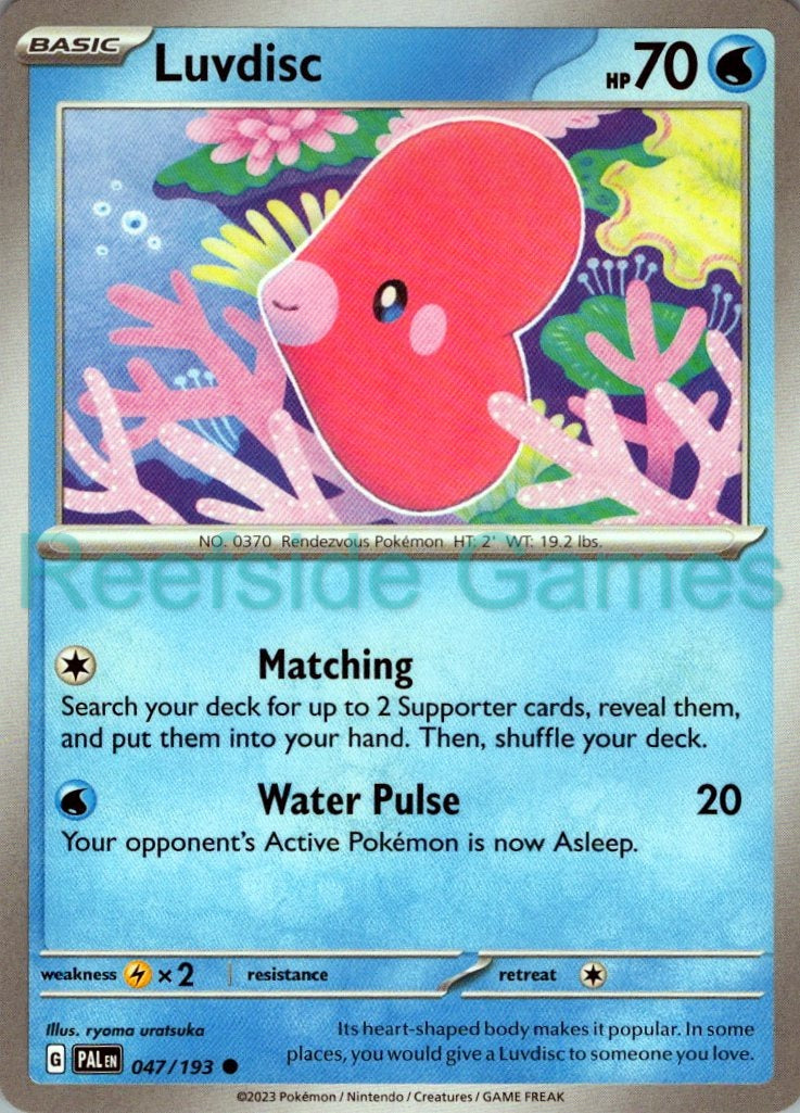 LUVDISC 047/193 Common Paldea Evolved Pokemon Near Mint