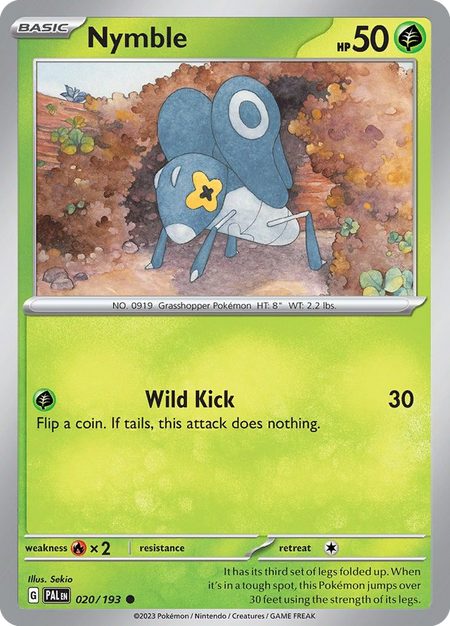 NYMBLE 020/193 Common Paldea Evolved Pokemon Near Mint