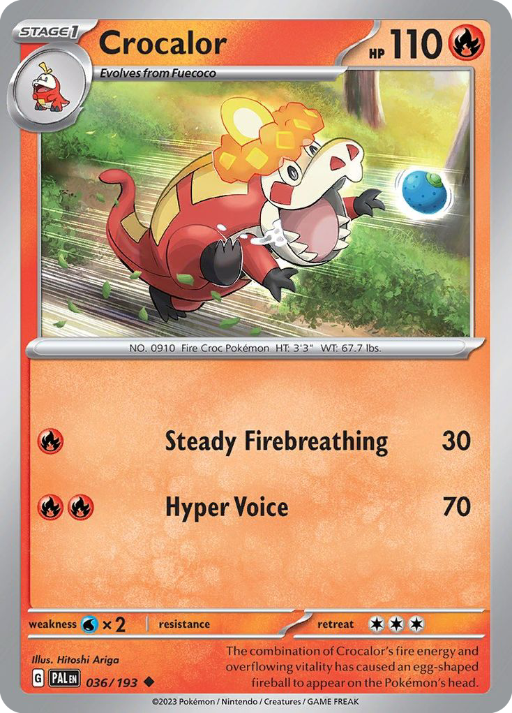CROCALOR 036/193 Uncommon Paldea Evolved Pokemon Near Mint