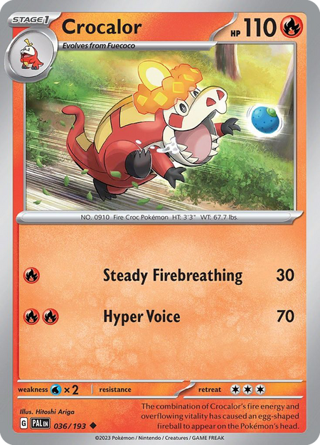 CROCALOR 036/193 Uncommon Paldea Evolved Pokemon Near Mint
