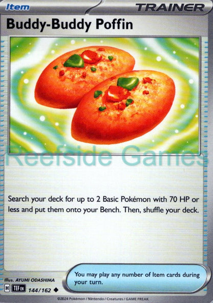 BUDDY-BUDDY POFFIN 144/162 Uncommon Temporal Forces Pokemon Near Mint