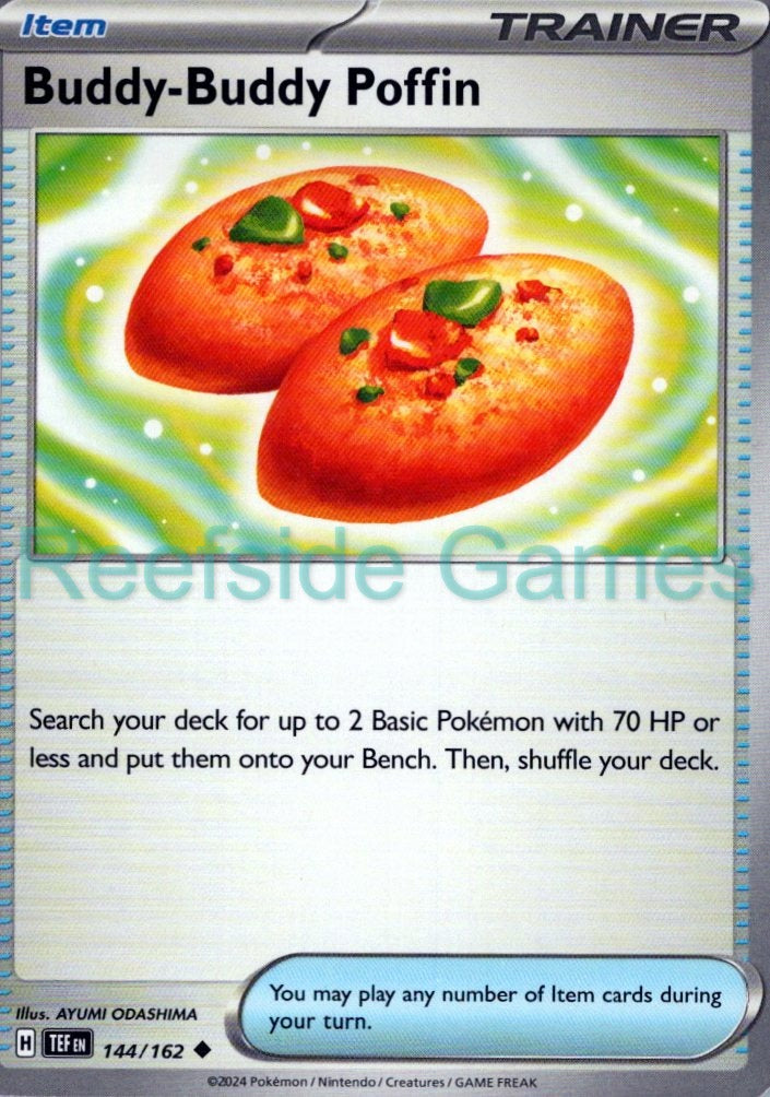 BUDDY-BUDDY POFFIN 144/162 Uncommon Temporal Forces Pokemon Near Mint