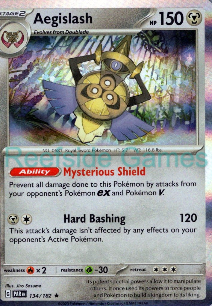 AEGISLASH 134/182 Rare Paradox Rift Pokemon Near Mint