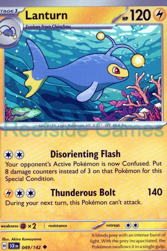 LANTURN 49/142 Uncommon Stellar Crown Pokemon Near Mint