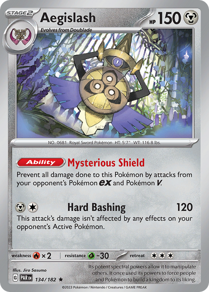 AEGISLASH 134/182 Rare Paradox Rift Pokemon Near Mint
