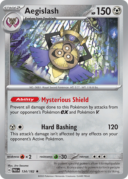 AEGISLASH 134/182 Rare Paradox Rift Pokemon Near Mint