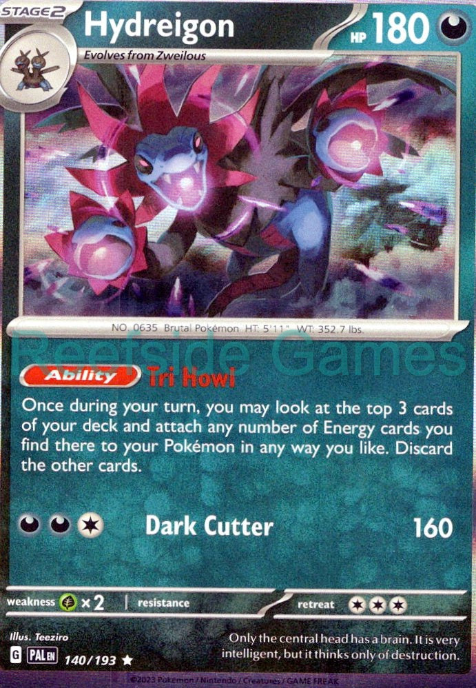 HYDREIGON 140/193 Rare Paldea Evolved Pokemon Near Mint