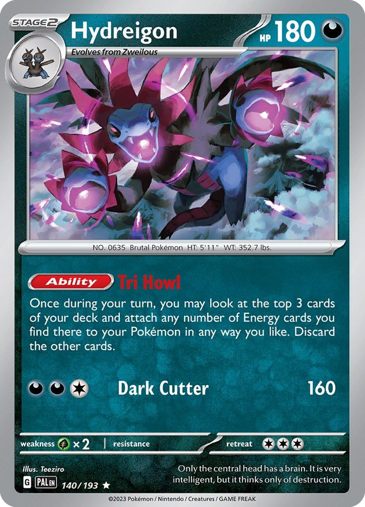 HYDREIGON 140/193 Rare Paldea Evolved Pokemon Near Mint