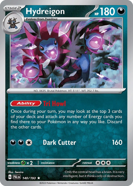 HYDREIGON 140/193 Rare Paldea Evolved Pokemon Near Mint