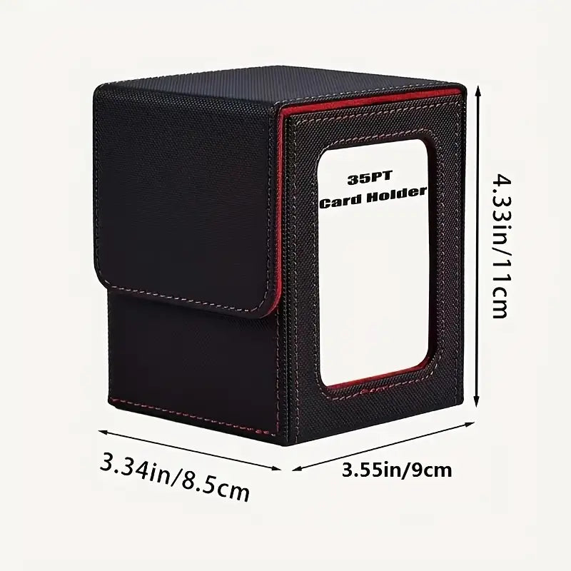 Premium PU Multi-Color Stackable Card Storage Box with Display Window for 120 Cards