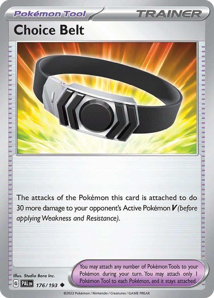 CHOICE BELT 176/193 Uncommon Paldea Evolved Pokemon Near Mint